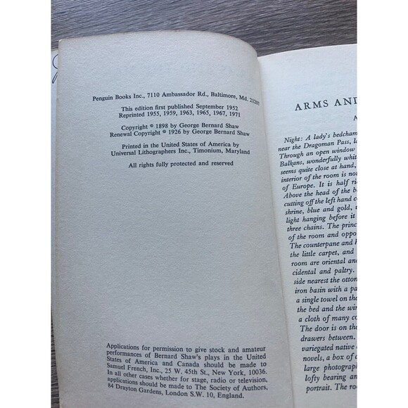 Arms and the Man by Bernard Shaw - Penguin Books - 1971 - Picture 4 of 4